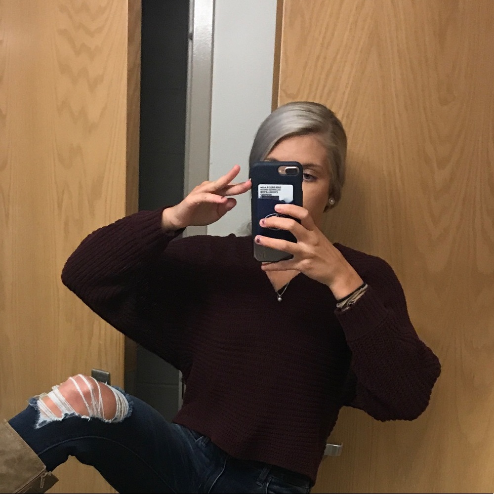 Maroon American Eagle Sweater